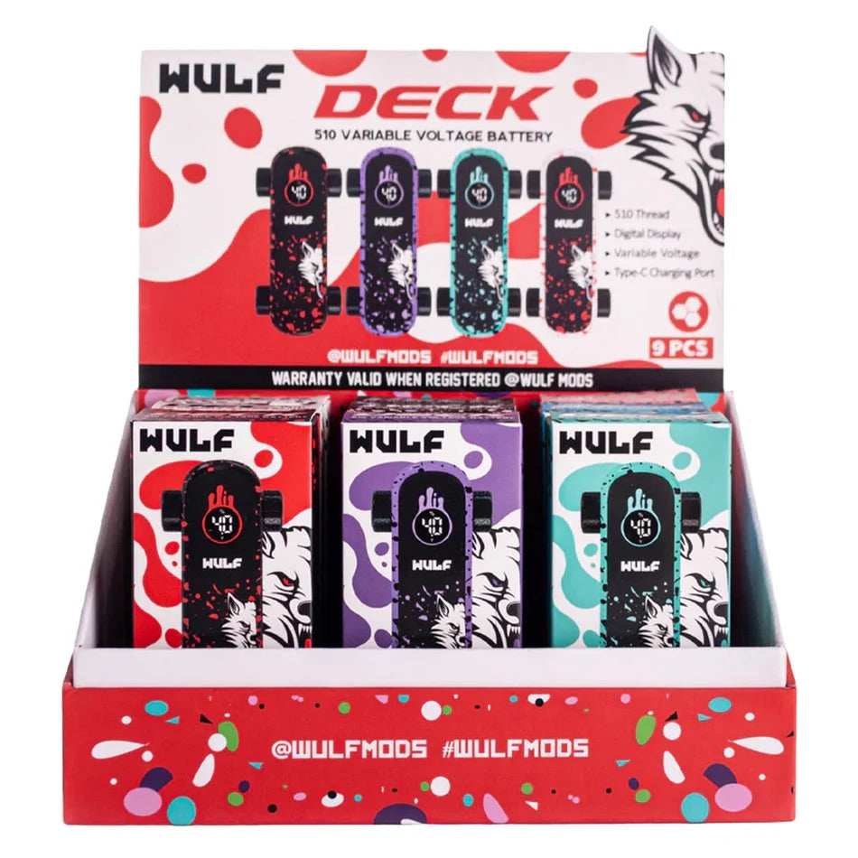 9CT Wulf Mods Deck 510 Thread Battery