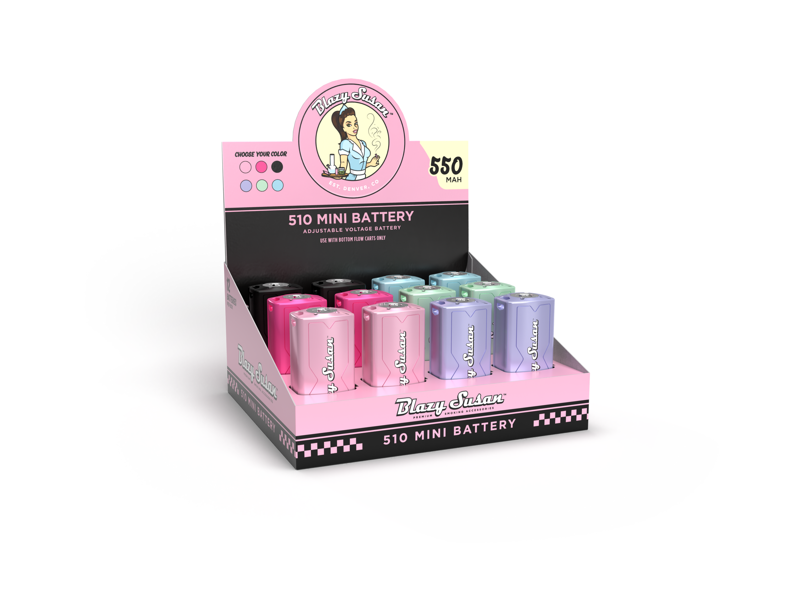 12CT Display | Blazy Susan Mini 550mAh 510 Battery