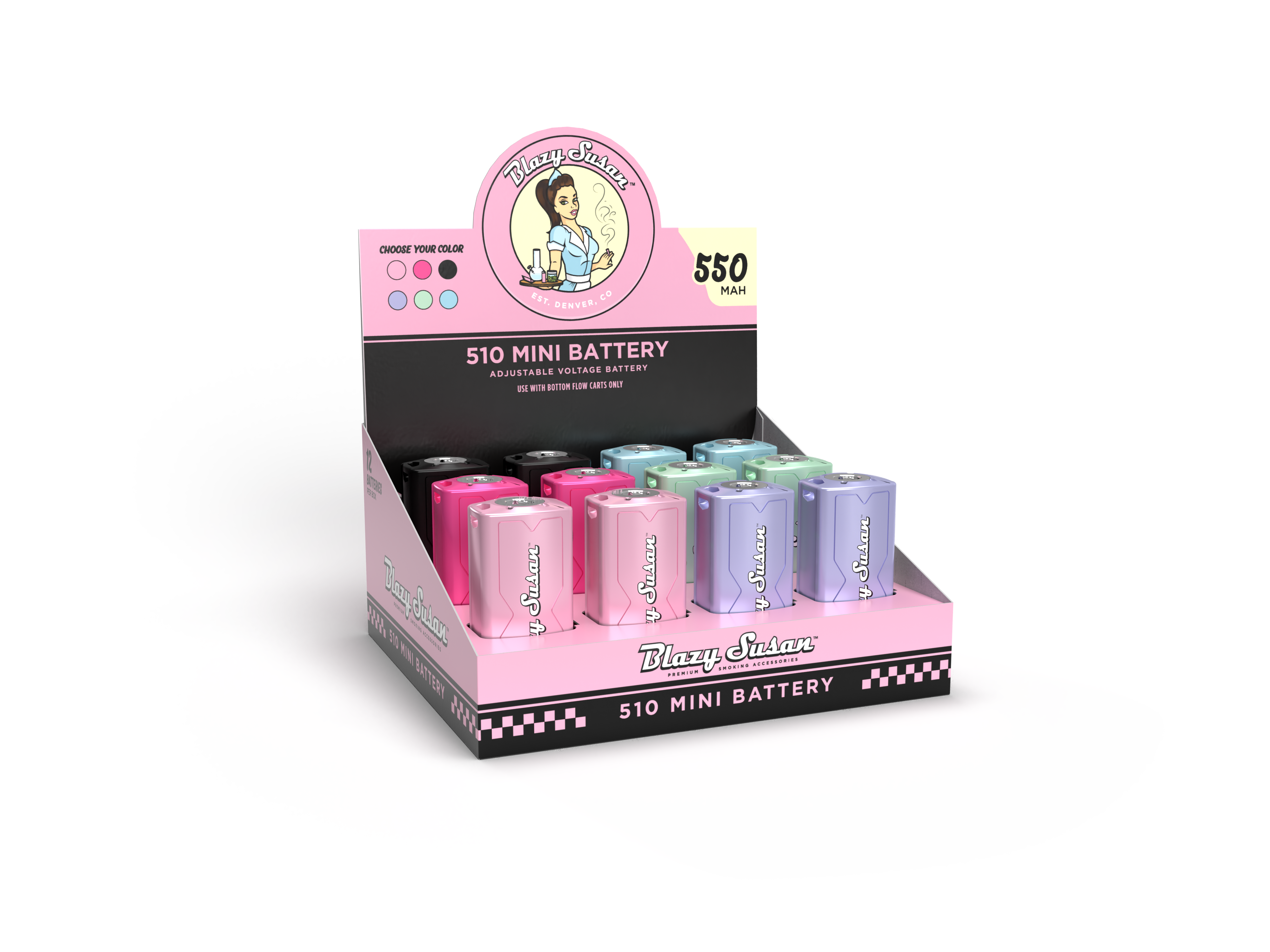 12CT Display | Blazy Susan Mini 550mAh 510 Battery