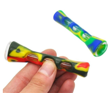 Silicone Chillum with Glass Tube | 20ct