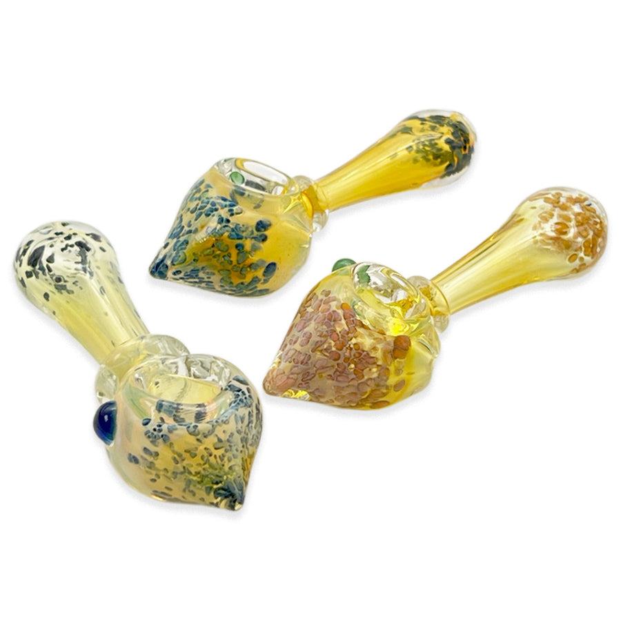 4CT 4" Point Head Frit Fume Glass Hand Pipe