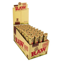 RAW Organic Hemp Pre-Rolled Cones King Size - 32 Packs Per Box, 3 Cones Per Pack