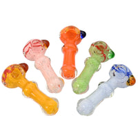 2CT 4" Ball Head Frit Glass Hand Pipe