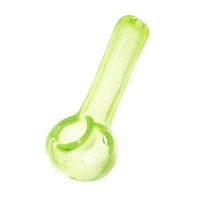 3.5" Green Glow In Dark Glass Spoon Pipe