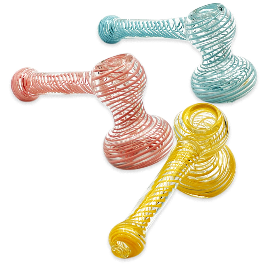 2CT 5" Swirl Color Hammer Bubbler