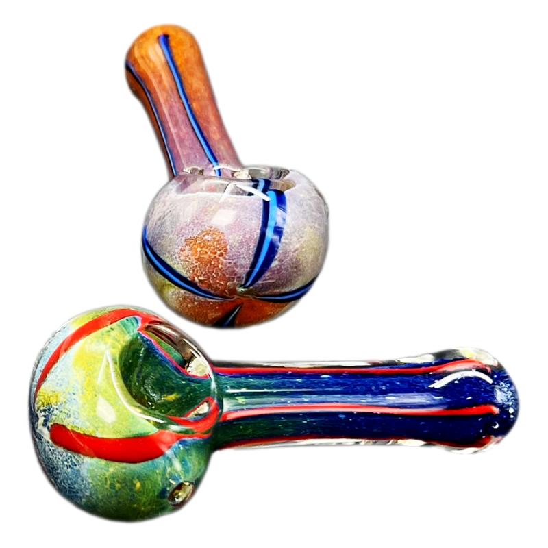 3.5" Frit And Stringer Spoon Pipe