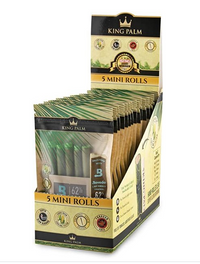 King Palm Mini Pre-Rolled Cone - 15 Packs Per Box, 5 Wraps Per Pack