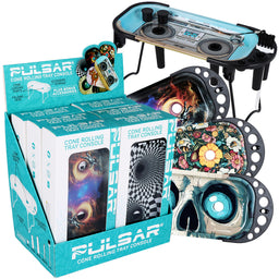 6CT Pulsar Elevated Cone Rolling Tray Console 9“x4” | Assorted Designs