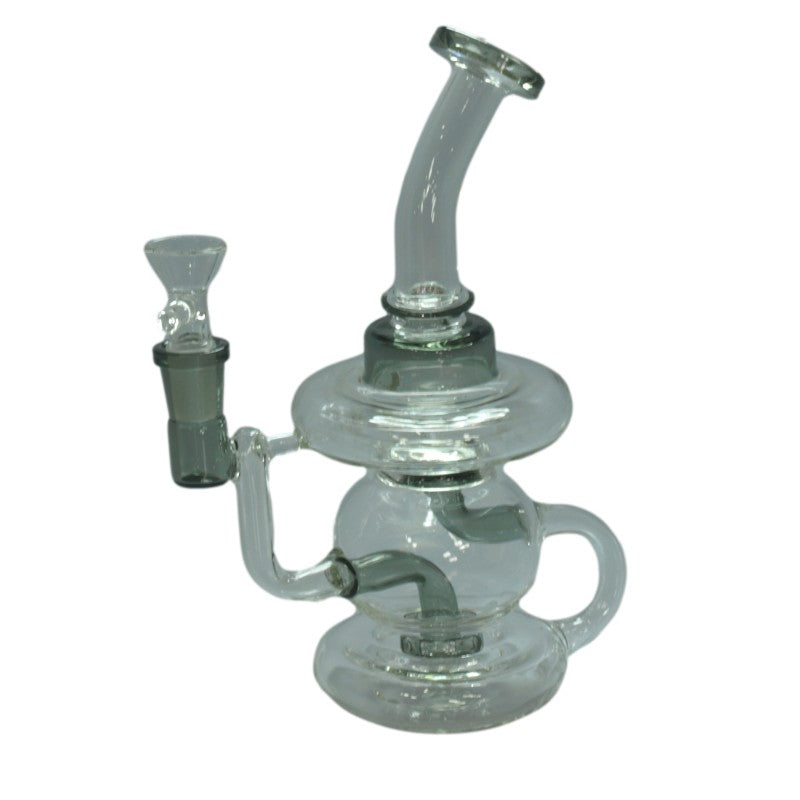 8" Recycler Water Pipe with Color Accents