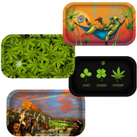 Toke Tray 7" x 11" Metal Rolling Tray | Assorted Designs