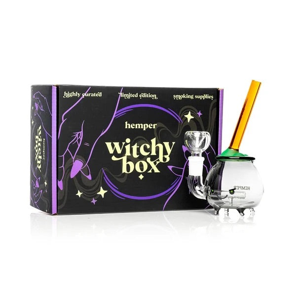 Hemper Witchy Cauldron Glass Water Pipe