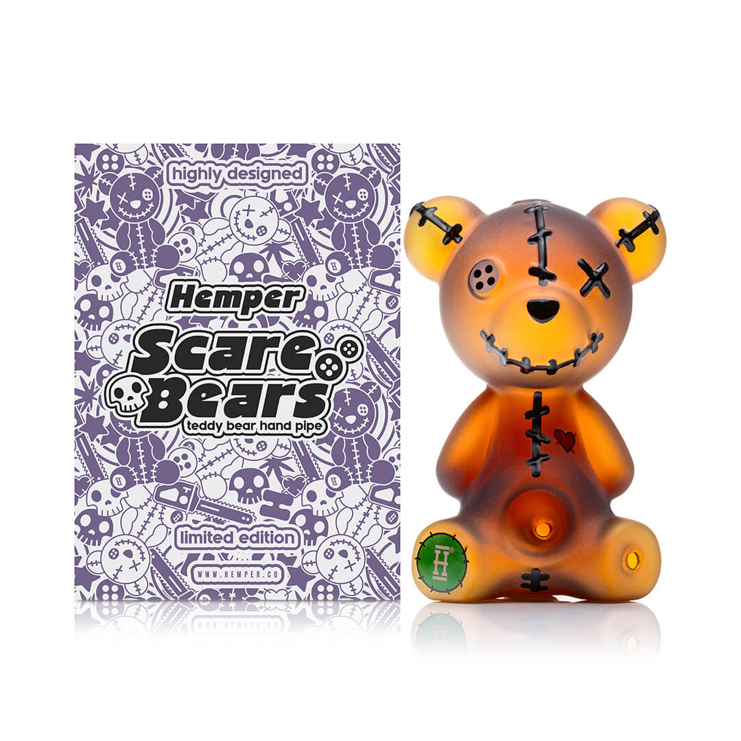 Hemper Scare Bears Teddy Bear Glass Handpipe