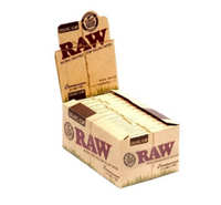 RAW Organic Hemp Connoisseur Rolling Papers with Tips 1¼" Size - 24 ct.