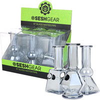 6CT DISPLAY - SeshGear Smoky Glass Mini Water Pipe 6“ | Assorted Colors
