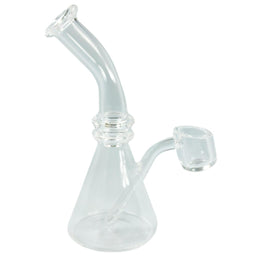 5" All Quartz Beaker With 4mm Thick Banger