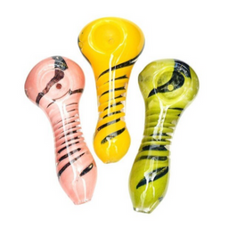 3CT 3.5" Bulk Dichro Glass Hand Pipes | Assorted Colors & Styles