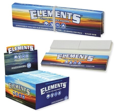 Rotating Element Paper Elements Connoisseur Rolling Papers with Tips King Size - 24 ct. | High ...
