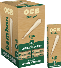 24CT Display | OCB Bamboo Pre Rolled Cones