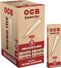 24CT Display | OCB Brown Rice Pre Rolled Cones Assorted Sizes