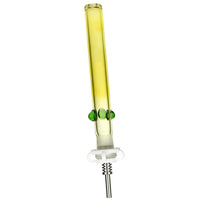 Glass Honey Straw With Metal Tip