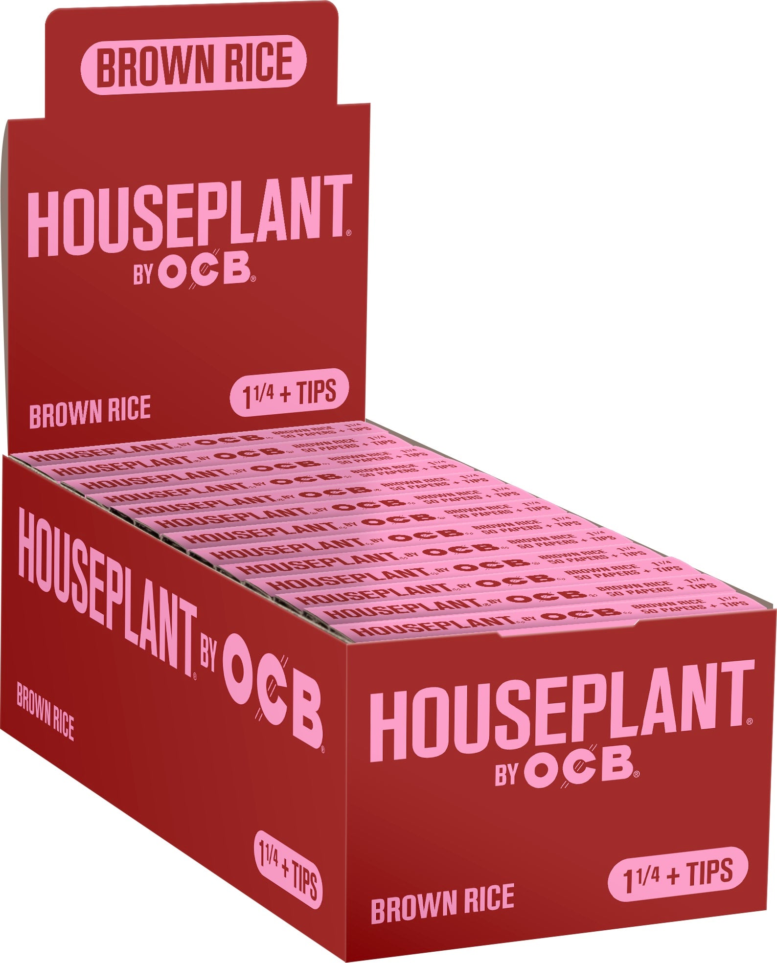 24CT House Plant OCB Brown Rice Rolling Papers