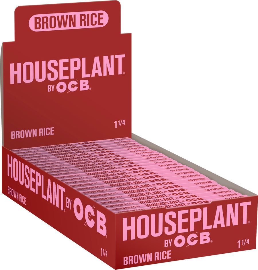 24CT House Plant OCB Brown Rice Rolling Papers
