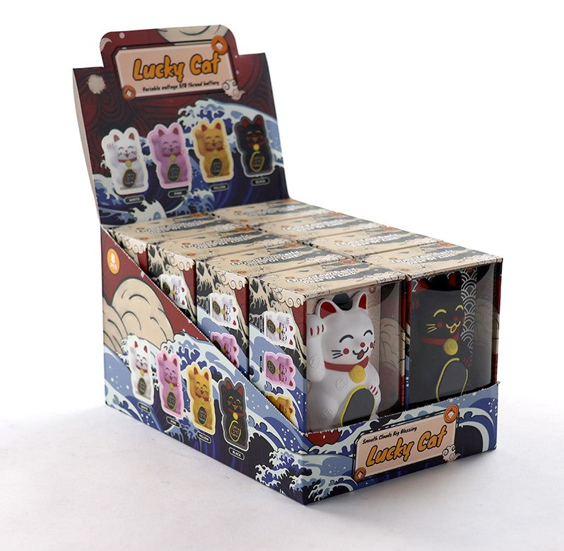 8CT Display Lucky Cat 900mAh Variable Voltage 510 Battery | Assorted Colors