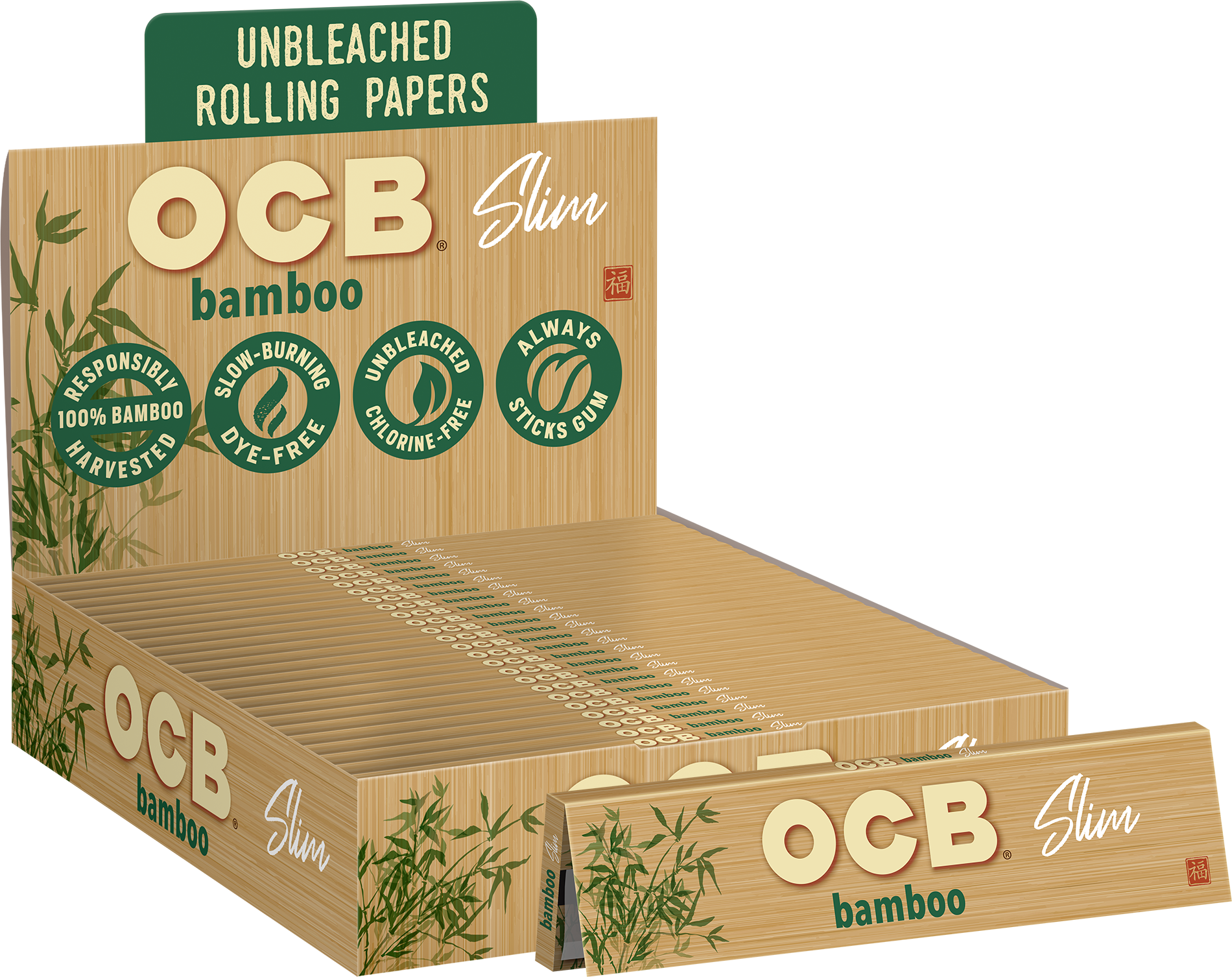 24CT Display | OCB Bamboo Rolling Papers