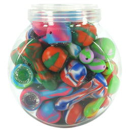 35CT 3" Silicone Hand Pipe With Glass Bowl