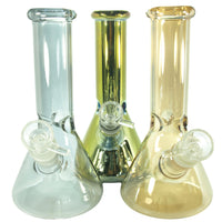 8" Electroplated Glass Beaker Water Pipe