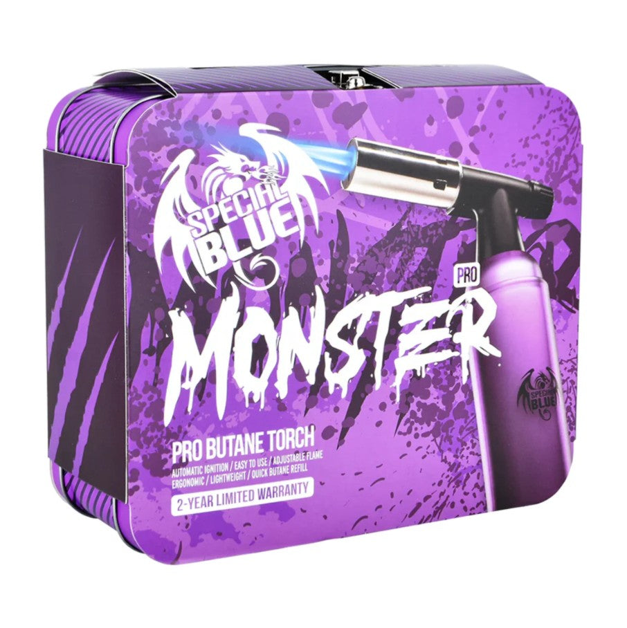 Special Blue Monster Pro Butane Torch With Tin Case