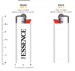 50CT Verano Bic Maxi | White Base With Black "The Essence"
