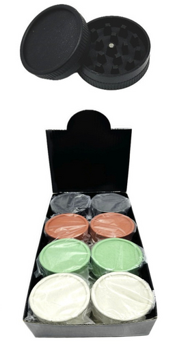 16CT Display Chromium Crusher 2.5" 2pc Biodegradable Grinder