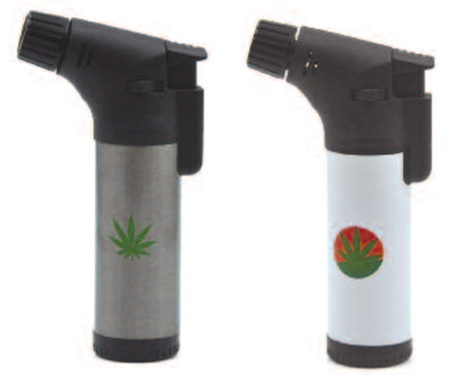 12CT Display Metal 45 Degree Angle Torch With Leaf