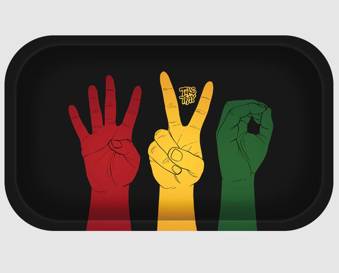 Toke Tray 7" x 11" Metal Rolling Tray | Assorted Designs
