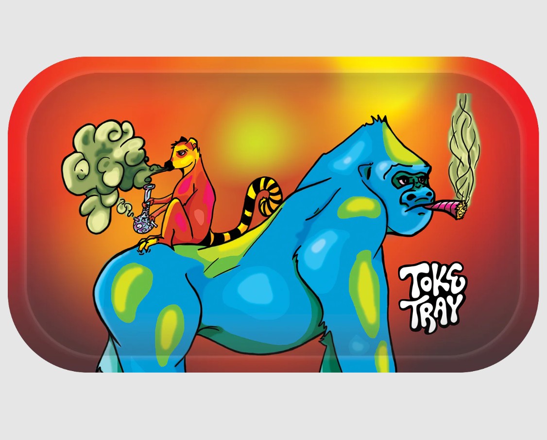 Toke Tray 7" x 11" Metal Rolling Tray | Assorted Designs