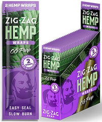 Zig Zag Hemp Wraps 25pk/2ct
