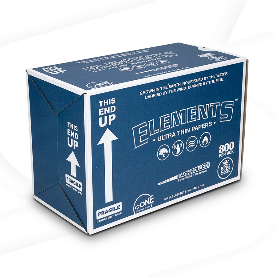 Elements Bulk 800ct King Size Pre Rolled Cones BACKROLLED