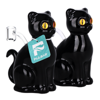 Pulsar 6.25" Black Cat Glass Dab Rig