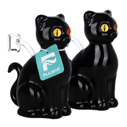 Pulsar 6.25" Black Cat Glass Dab Rig