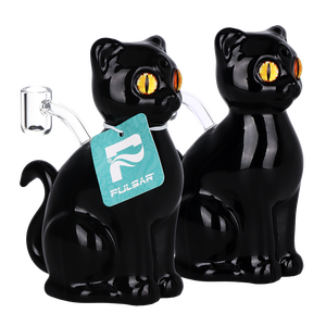 Pulsar 6.25" Black Cat Glass Dab Rig