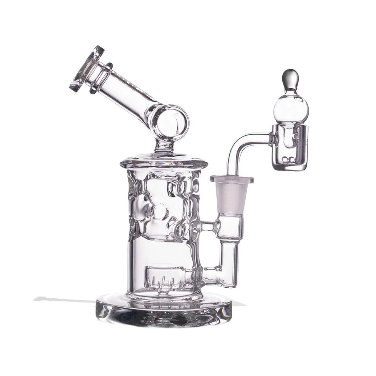 Wulf Tyde Glass Dab Rig With Banger Cap & Pearls