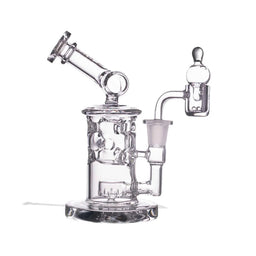 Wulf Tyde Glass Dab Rig With Banger Cap & Pearls
