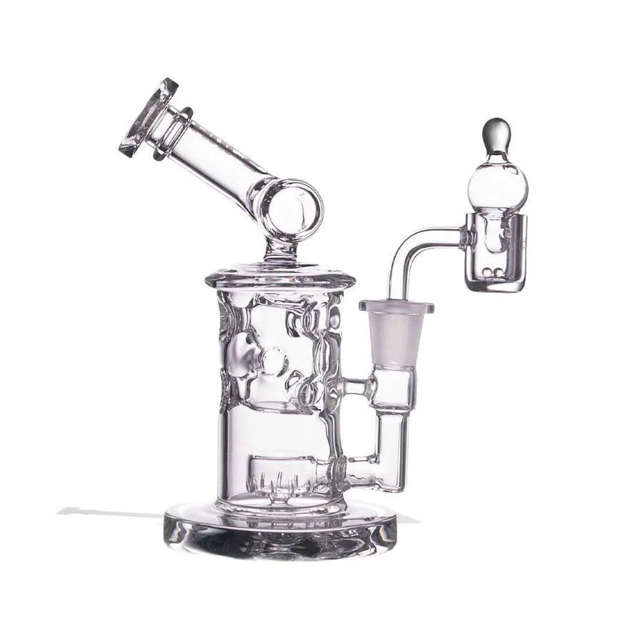 Wulf Tyde Glass Dab Rig With Banger Cap & Pearls